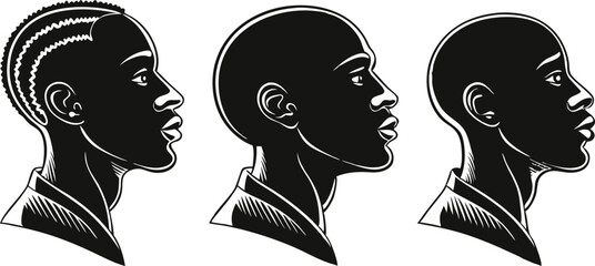 Poster - Human head silhouette vector art