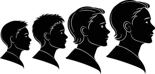 Poster - Human head silhouette vector art