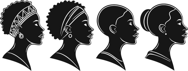 Poster - Human head silhouette vector art