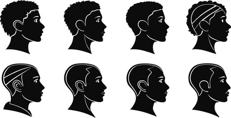 Poster - Human head silhouette vector art