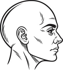 Poster - Human head silhouette vector art