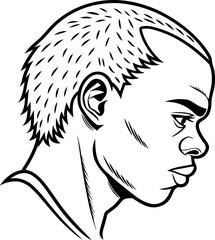 Poster - Human head silhouette vector art