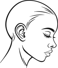 Poster - Human head silhouette vector art