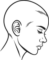 Poster - Human head silhouette vector art