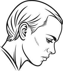 Poster - Human head silhouette vector art