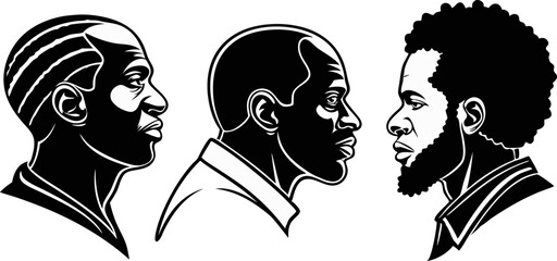 Poster - Human head silhouette vector art
