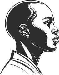 Poster - Human head silhouette vector art