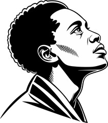 Poster - Human head silhouette vector art