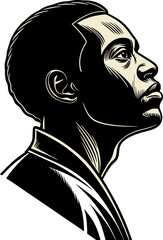 Poster - Human head silhouette vector art
