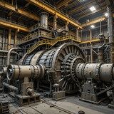 SAG mill in a processing plant of a mine operation