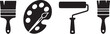 © Masud - Paint icons set. Paint brush vector icon. Paint roller icon
