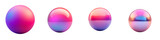 Colorful abstract gradient spheres