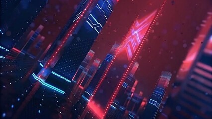 Poster - Abstract background wallpaper with desktop gaming or technology themed, futuristic digital style, vibrant colors, cyber elements, ideal for screens, tech setups, or gamer environments.