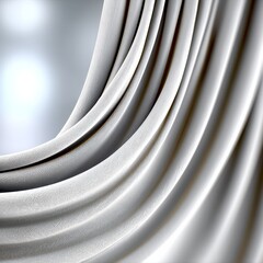 Leinwandbilder - Elegant White Drapery: Flowing Fabric with Textured Folds and Soft Lighting for Serene Backgrounds