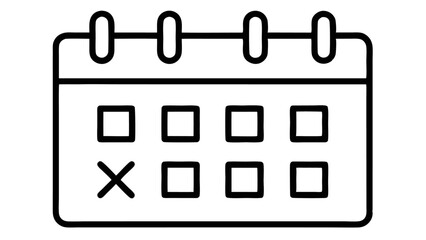 Poster - Calendar editable icons set includes various vector illustrations suitable for scheduling planning task management and productivity tools in professional design