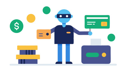 Poster - A creative character is using artificial intelligence tools on an online platform to enhance productivity and improve digital content development skills.