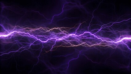 Aufkleber - Abstract purple electric lighting striking on dark background for energy and power design concept, glowing electricity streaks in violet tones creating dynamic visual for futuristic backgrounds