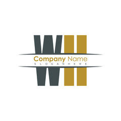 Poster - initial monogram letter logo with creative design.