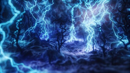 Aufkleber - Blue electric lighting, abstract electrical background, glowing energy currents, futuristic light effect, digital spark visual, dynamic electric texture, sci-fi power backdrop