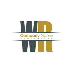 Poster - initial monogram letter logo with creative design.
