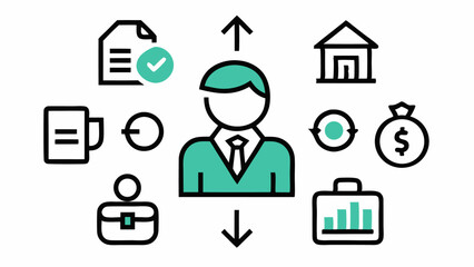 Poster - Business Icons Set for Corporate Branding and Marketing Concepts