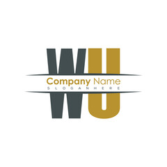 Poster - initial monogram letter logo with creative design.