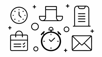 Poster - Digital Information Editable Icons for Data Management