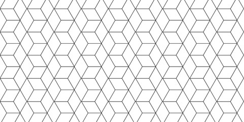 Fototapete - vector seamless pattern with hexagon square cube geometric pattern shapes grid metal element texture