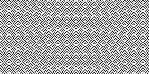 Poster - abstract overlapping vector white and gray pattern wave lines fabric square line background. seamles