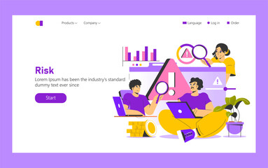 Poster - Risk. Flat Vector Illustration