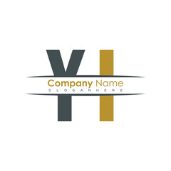 Poster - initial monogram letter logo with creative design.