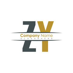 Poster - initial monogram letter logo with creative design.