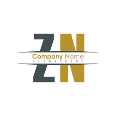 Poster - initial monogram letter logo with creative design.