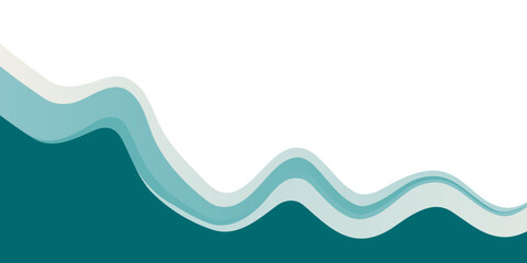 Poster - blue and yellow wavy shapes background. suitable for business poster, corporate banner, presentation