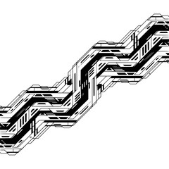 Geometric Tech Abstract - Circuitry Path Illustration, Clean Design