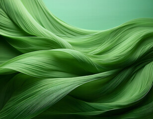 Poster - Flowing green lines create an abstract natural texture