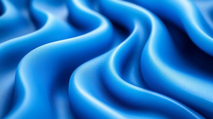 Aufkleber - Abstract wavy pattern with smooth blue metallic texture creating a modern and futuristic design