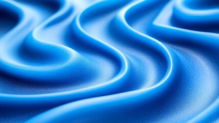 Aufkleber - Abstract wavy pattern with smooth blue metallic texture creating a modern and futuristic design