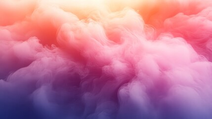 Poster - Dreamy abstract background of colorful pastel clouds merging into one another in a tranquil fluid motion.