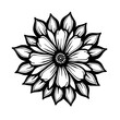 © MatandSterre - Black and White Floral Mandala Illustration, Decorative Design