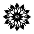 © MatandSterre - Elegant Black and White Floral Mandala Design