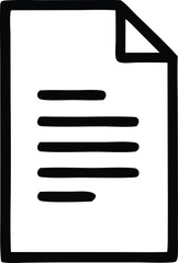 Poster - Vector illustration of a document icon on black and white paper, a business concept symbol for web design