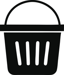 Poster - A 3D vector illustration depicts an empty metallic trash bin icon, also known as a recycle can, a useful object for waste