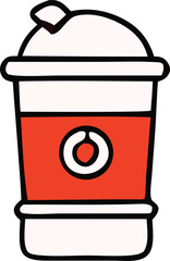 Poster - A green vector illustration shows a cartoon trash can icon, a symbol for waste and recycling
