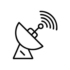 Poster - Satellite dish transmitting signals in a simple design  