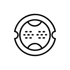Poster - Sewer cover icon in minimal style with black outlines  