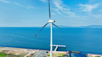 Poster - 風力発電所の風車　空撮