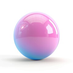Poster - Glossy, ombre sphere of pink and light blue.