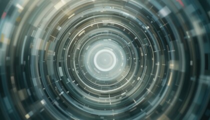 Poster - Exploring the depths of digital technology virtual environment abstract animation futuristic design perspective viewpoint