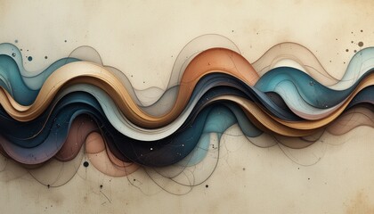 Poster - Dynamic flowing abstract design art gallery digital artwork contemporary artistic perspective modern aesthetic for creative spaces